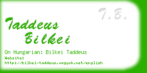 taddeus bilkei business card